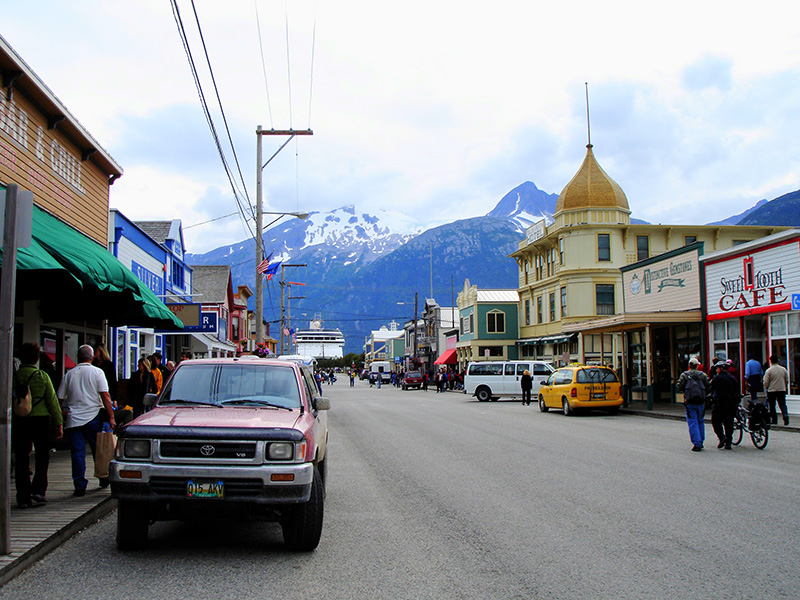 Viaje a Alaska. Front Street en Skagway. Alaska