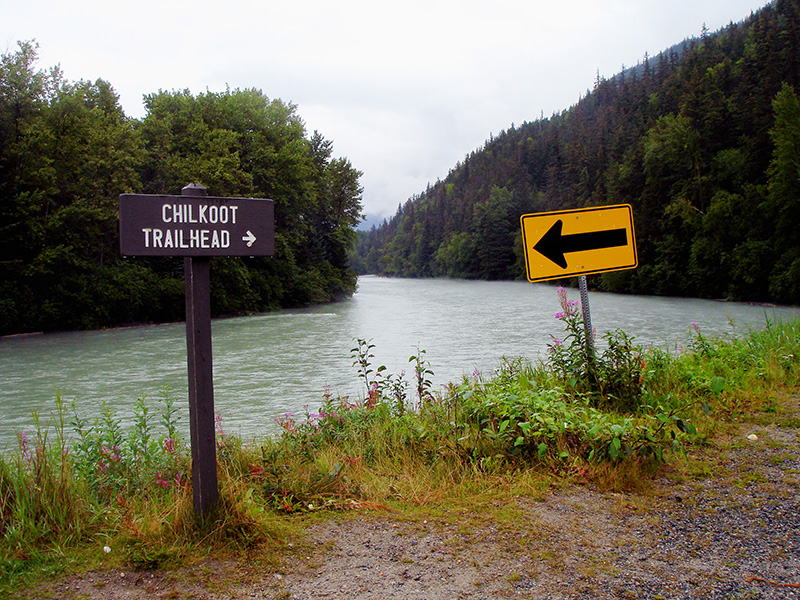 Viaje a Alaska. Inicio del Chilkoot Trail. Alaska