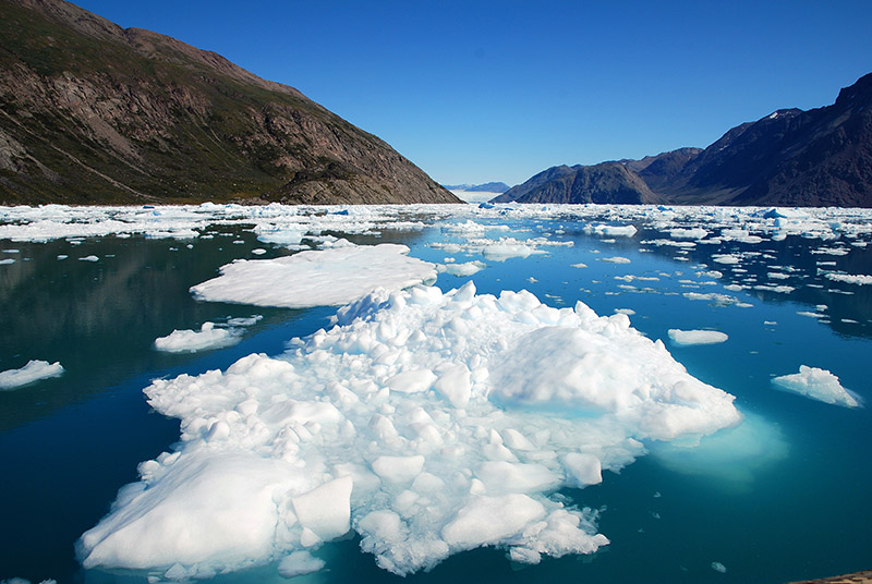 Glaciar activo de Qoorooq. Groenlandia