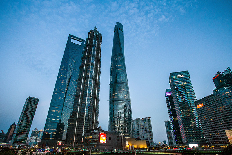 Torre World Financial center, Torre Jinmao y Torre de Shanghái