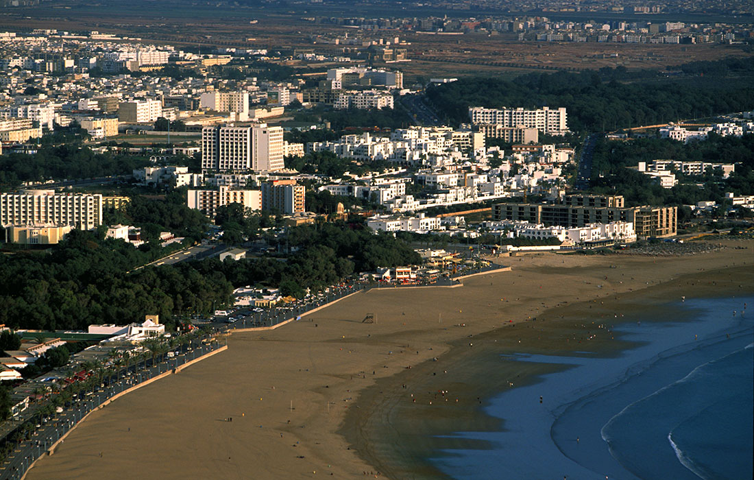 Playas de Marruecos. bahía de Agadir