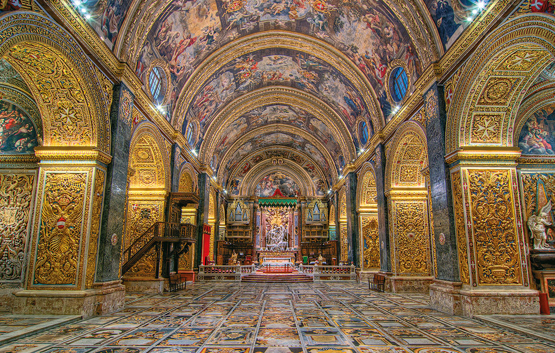 Malta en invierno. Concatedral de San Juan